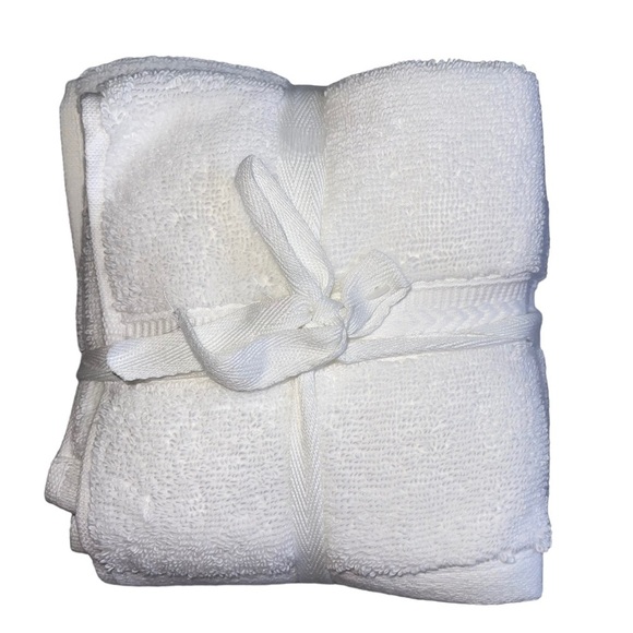 Brooks Brothers set of 5 Premium Turkish White Washcloths New - Picture 1 of 5